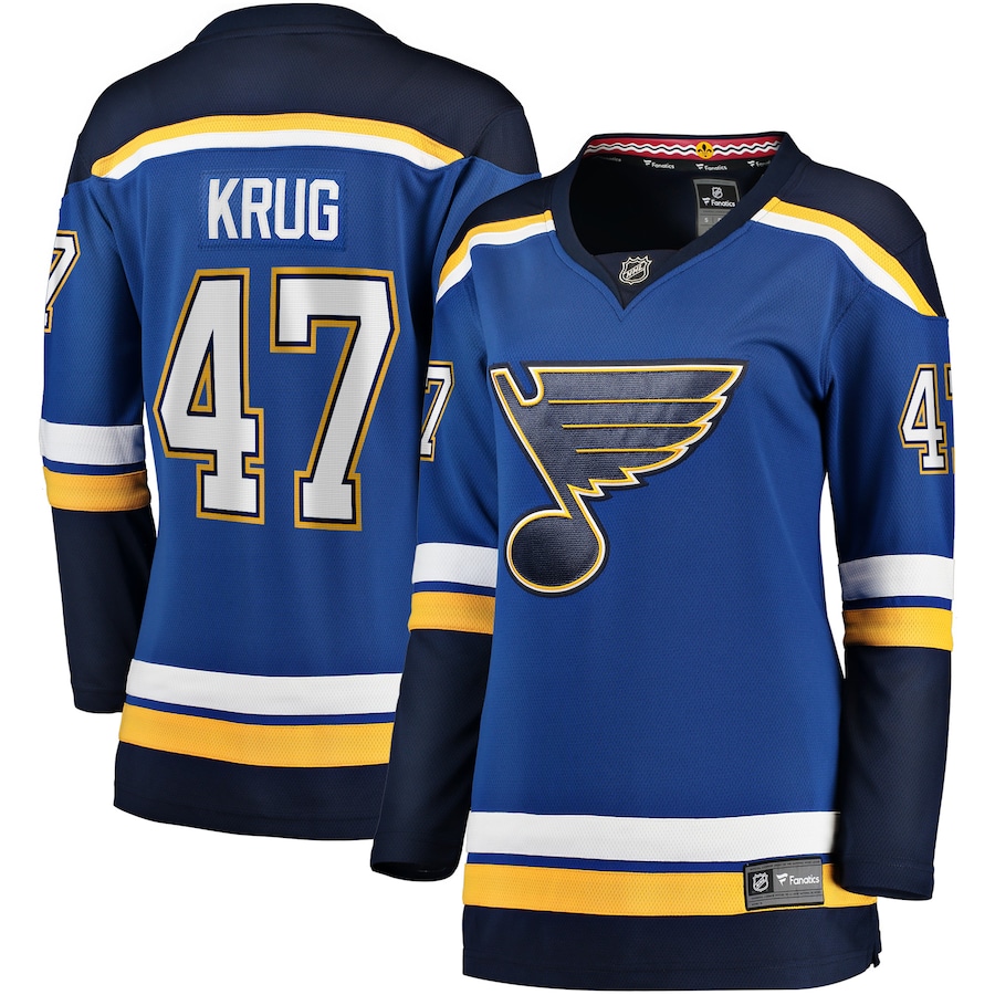 Women's St. Louis Blues Torey Krug Fanatics Branded Blue Home Premier Breakaway Player Jersey - ujerseystore