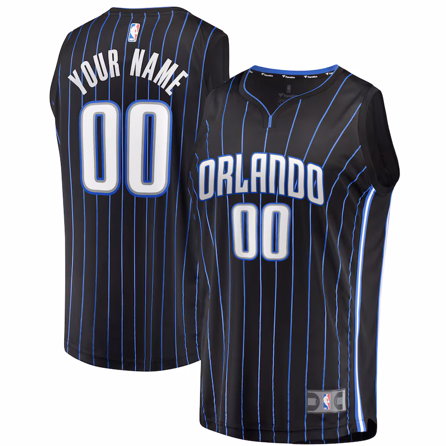 Men's Orlando Magic Fanatics Black Fast Break Custom Jersey - Icon Edition - ujerseystore