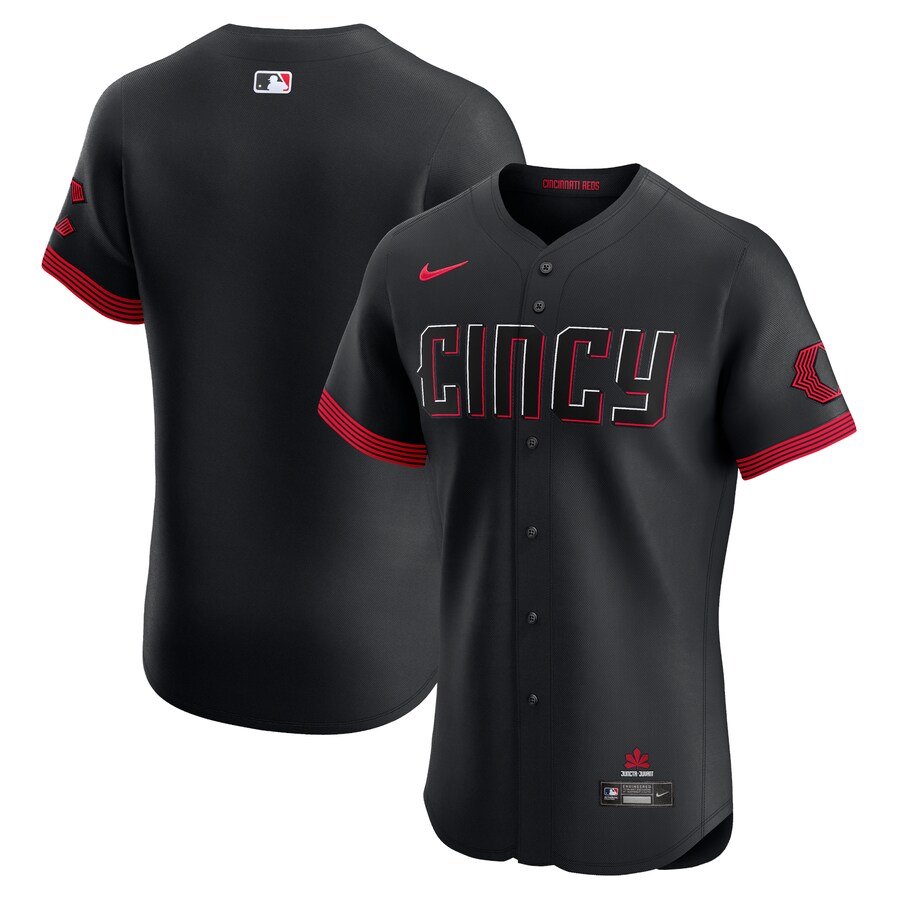 Men's Cincinnati Reds  Nike Black City Connect Elite Jersey - ujerseystore