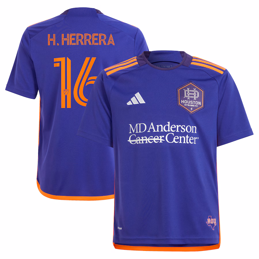 Youth Houston Dynamo FC Héctor Herrera adidas Purple 2024 Still Holdin' Replica Player Jersey - ujerseystore