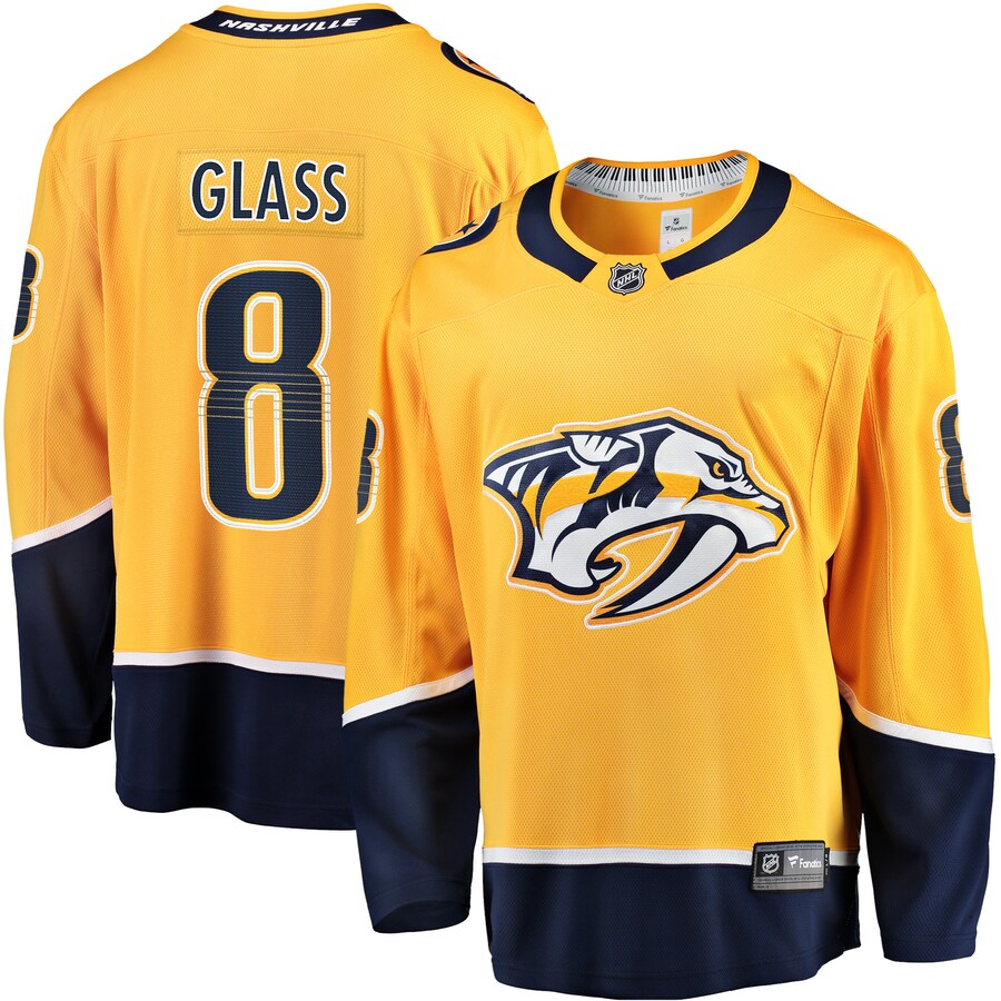 Men's Nashville Predators Cody Glass Fanatics Branded Gold Home Breakaway Player Jersey - ujerseystore