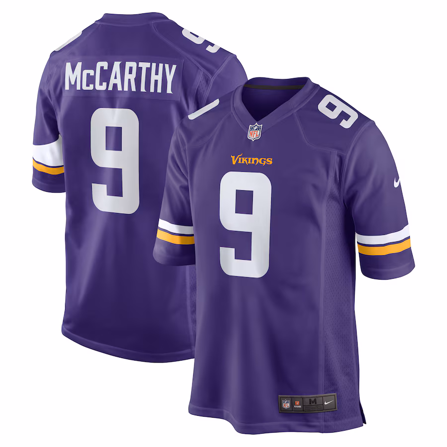 Men's Minnesota Vikings J.J. McCarthy Nike Purple Player Game Jersey - ujerseystore