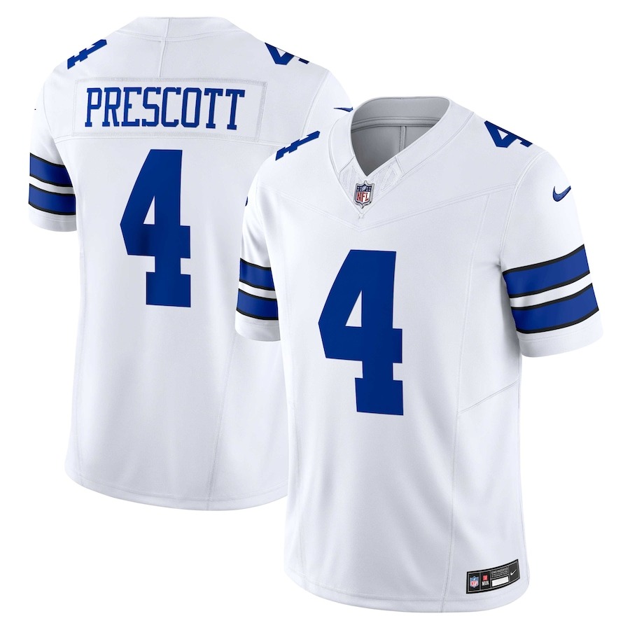 Men's Dallas Cowboys Dak Prescott Nike White Vapor F.U.S.E. Limited Jersey - ujerseystore