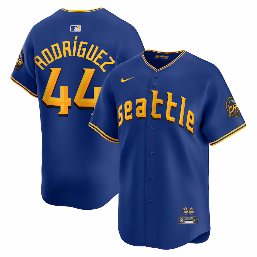 Men's Seattle Mariners Julio Rodriguez Nike Blue City Connect Limited Player Jersey - ujerseystore