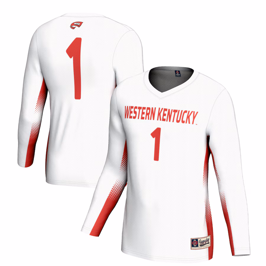 Youth GameDay Greats #1 White Western Kentucky Hilltoppers Lightweight Women's Volleyball Jersey - ujerseystore