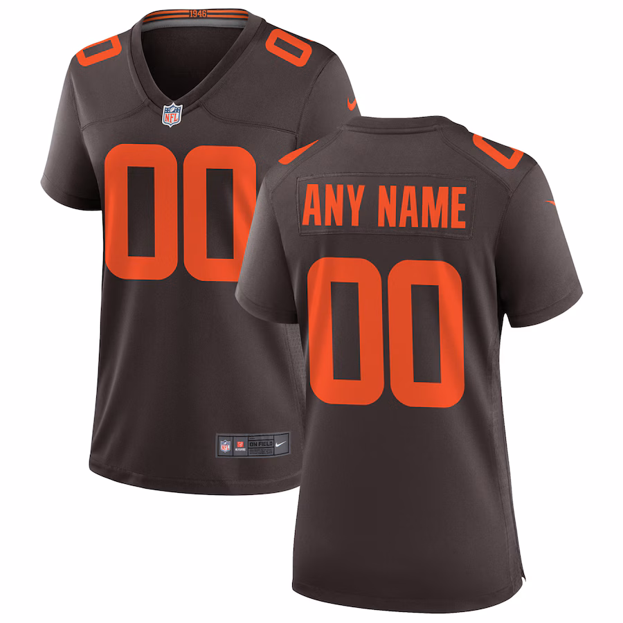 Women's Cleveland Browns Nike Brown Alternate Custom Game Jersey - ujerseystore