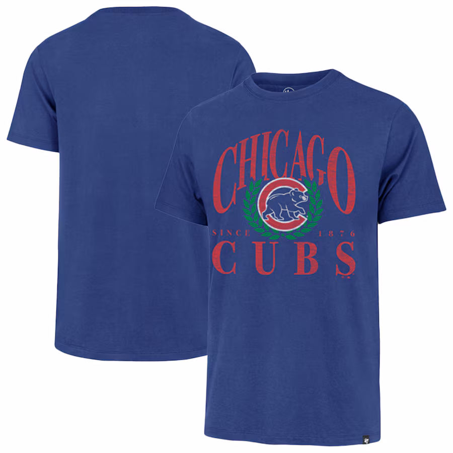 Men's Chicago Cubs '47 Royal Pitchout Franklin T-Shirt - ujerseystore