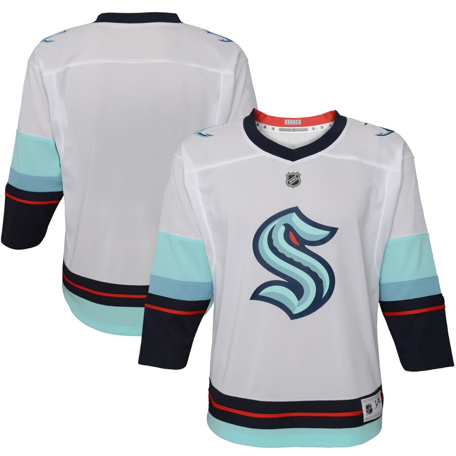 Youth Seattle Kraken White Away Replica Jersey - ujerseystore