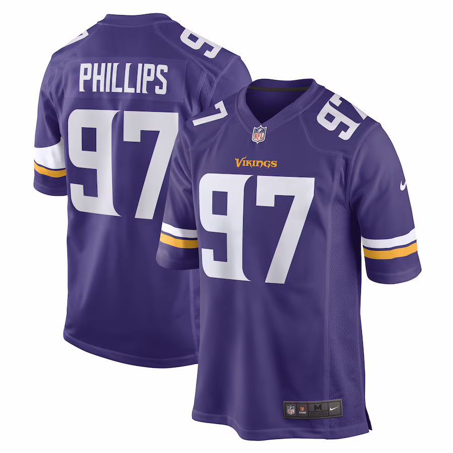 Men's Minnesota Vikings Harrison Phillips Nike Purple Game Player Jersey - ujerseystore
