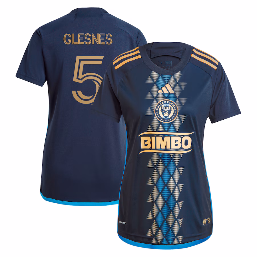 Women's Philadelphia Union Jakob Glesnes adidas Navy 2024 The XV Kit Replica Player Jersey - ujerseystore
