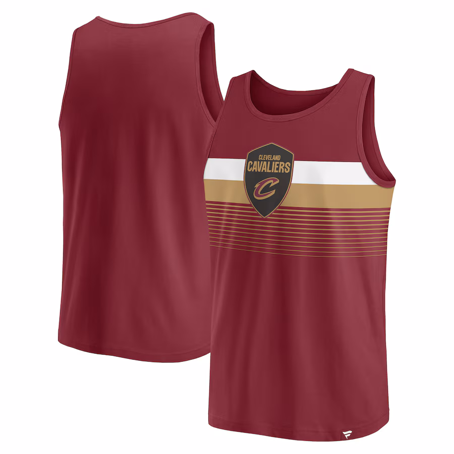 Men's Cleveland Cavaliers Fanatics Wine Wild Game Tank Top - ujerseystore
