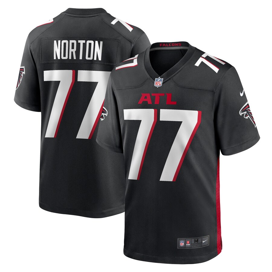 Men's Atlanta Falcons Storm Norton Nike  Black  Game Jersey - ujerseystore
