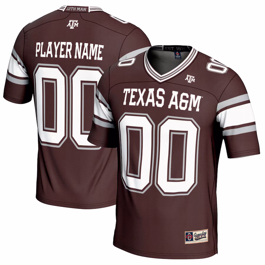 Texas A&M Aggies GameDay Greats NIL Pick-A-Player Football Jersey - Maroon - ujerseystore