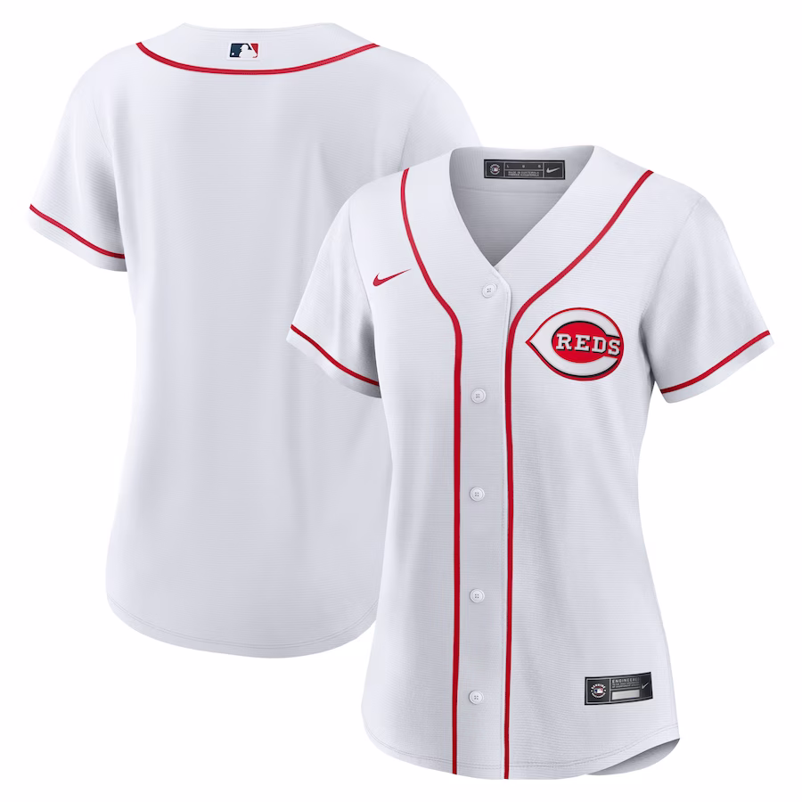 Women's Cincinnati Reds Nike White Home Replica Team Jersey - ujerseystore