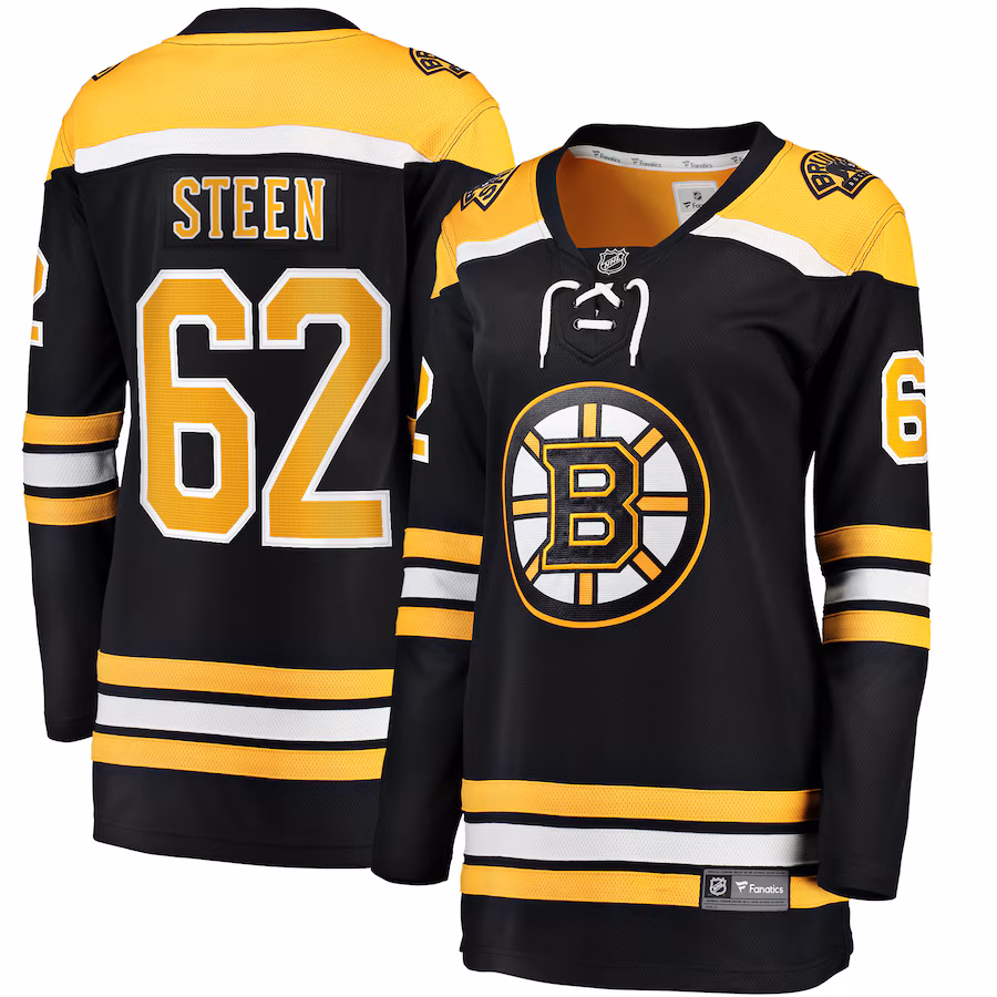 Women's Boston Bruins Oskar Steen Fanatics Black Home Breakaway Player Jersey - ujerseystore