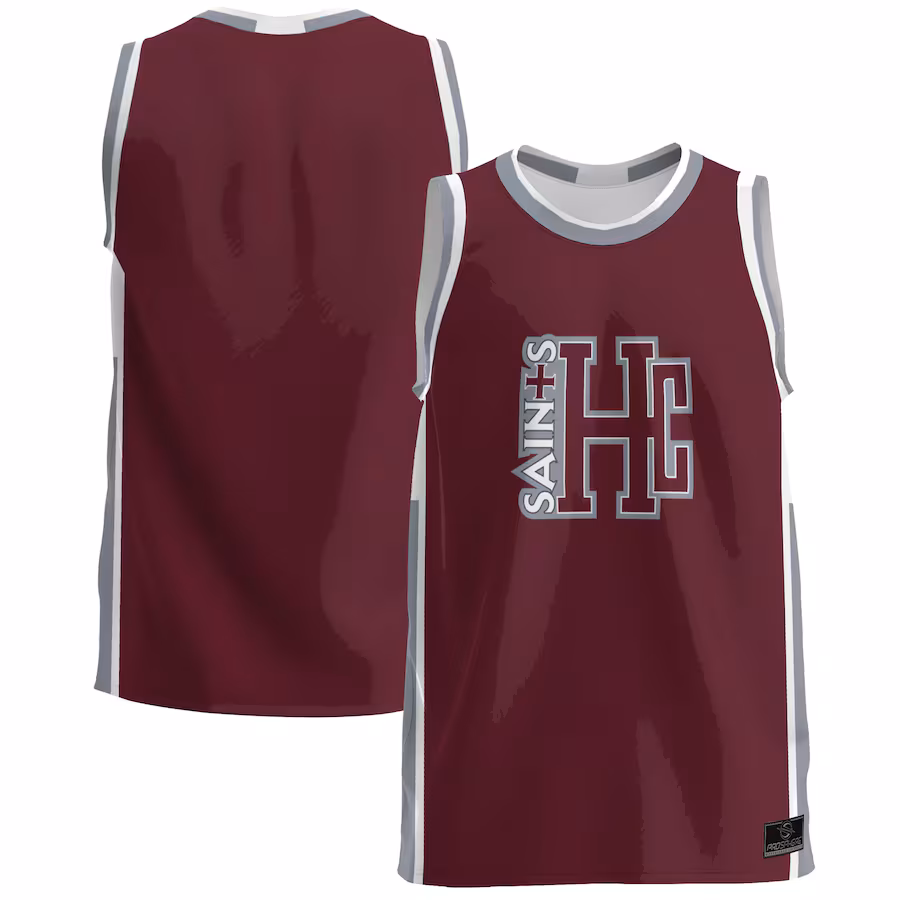 Youth ProSphere Maroon Holy Cross Saints Basketball Jersey - ujerseystore