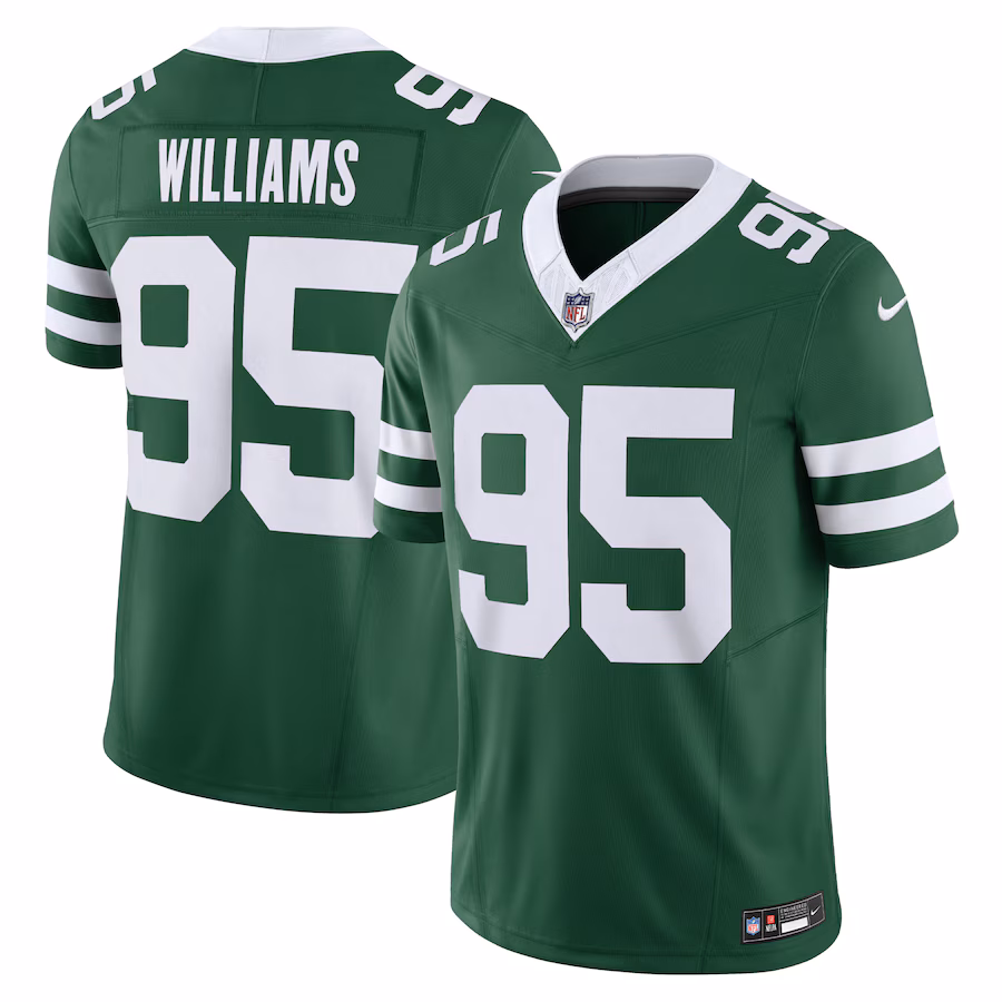 Men's New York Jets Quinnen Williams Nike Legacy Green Vapor F.U.S.E. Limited Jersey - ujerseystore