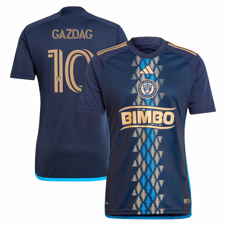 Men's Philadelphia Union Daniel Gazdag adidas Navy 2024 The XV Kit Replica Player Jersey - ujerseystore