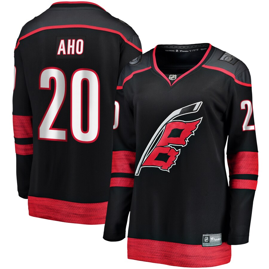 Women's Carolina Hurricanes Sebastian Aho Fanatics Branded Black Home Premier Breakaway Jersey - ujerseystore