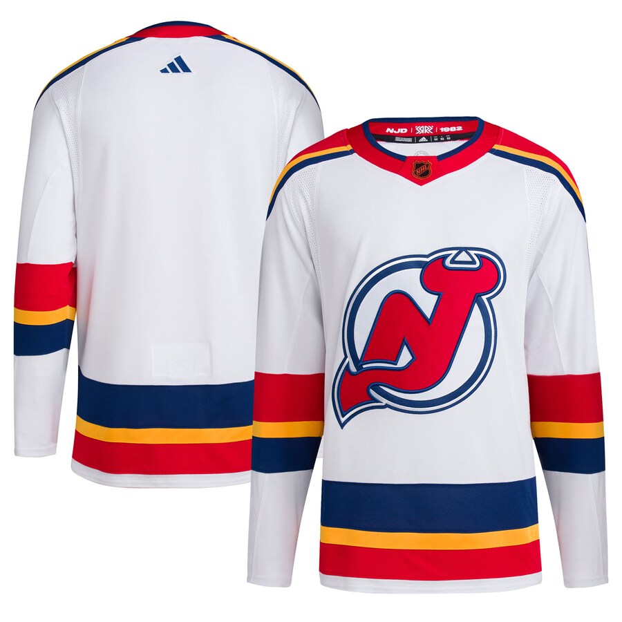 Men's New Jersey Devils adidas White Reverse Retro 2.0 Authentic Blank Jersey - ujerseystore