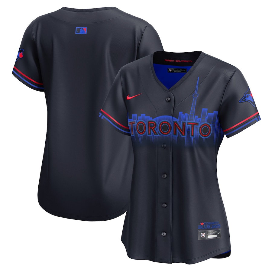 Women's Toronto Blue Jays  Nike Navy 2024 City Connect Limited Jersey - ujerseystore
