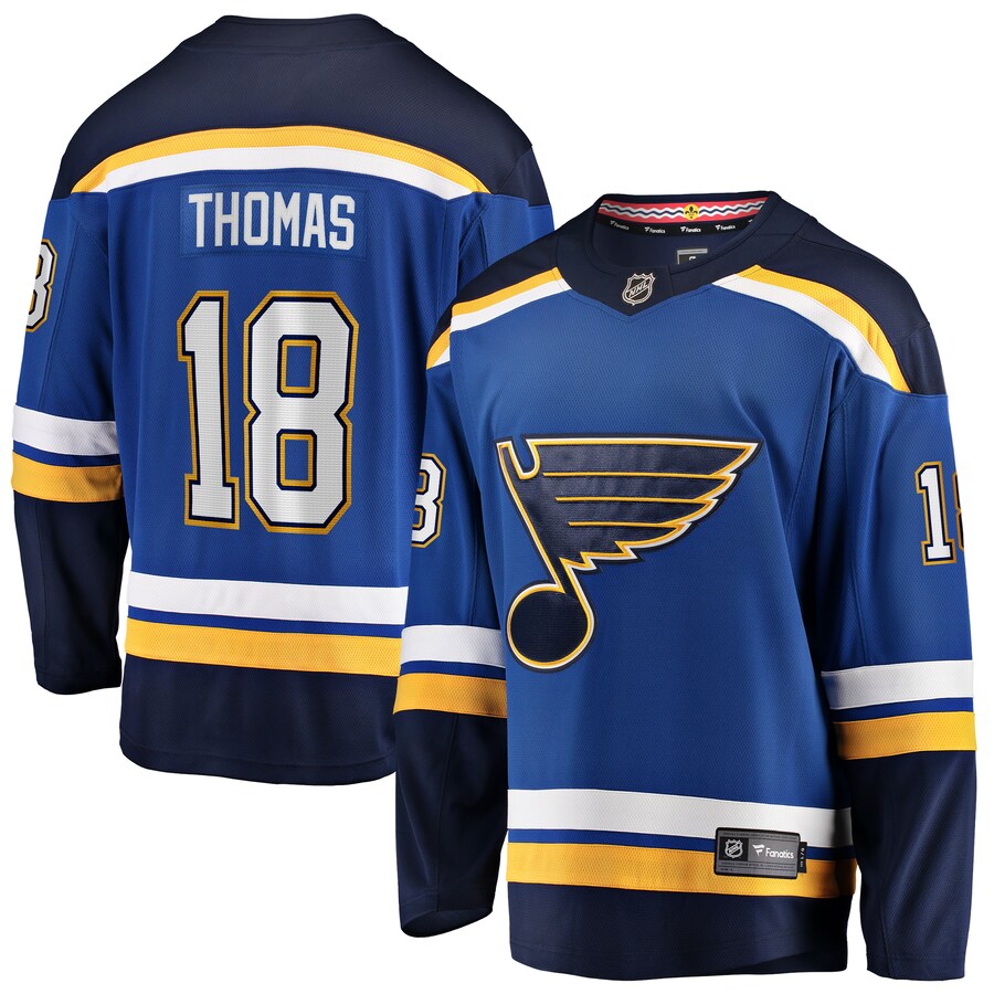 Men's St. Louis Blues Robert Thomas Fanatics Branded Blue Home Breakaway Player Jersey - ujerseystore