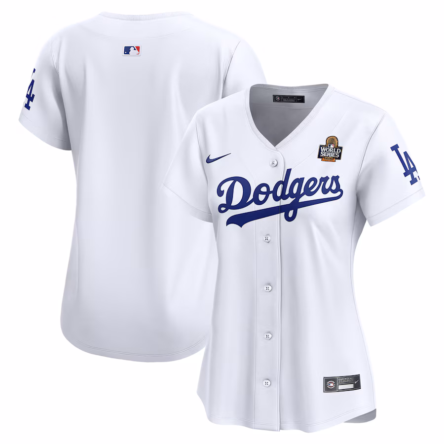 Women's Los Angeles Dodgers Nike White 2024 World Series Home Limited Jersey - ujerseystore
