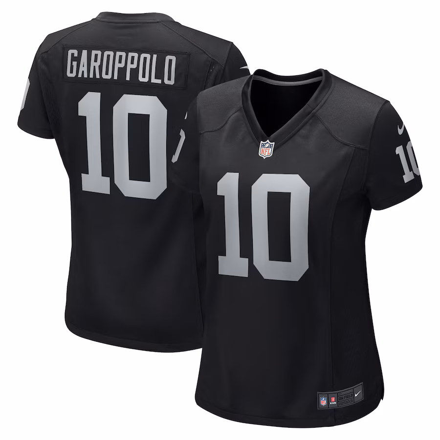 Women's Las Vegas Raiders Jimmy Garoppolo Nike Black Player Jersey - ujerseystore