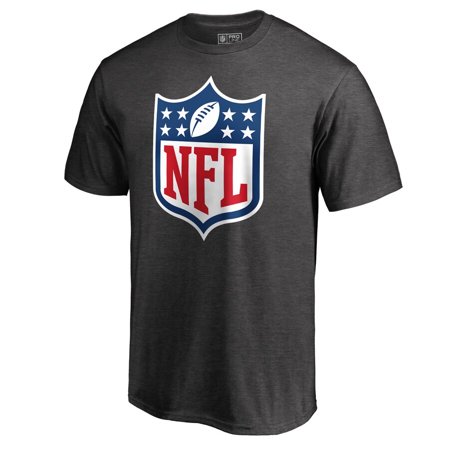 Men's Heathered Charcoal NFL Shield Primary Logo T-Shirt - ujerseystore