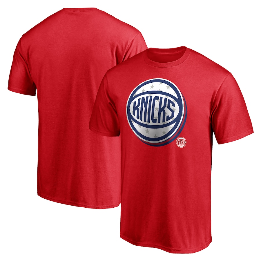 Men's New York Knicks Red Red White & Team T-Shirt - ujerseystore