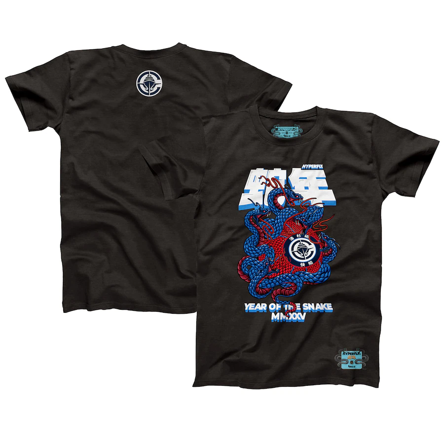 Unisex LA Clippers NBALab x Hyperfly Heather Black Year of the Snake Lunar New Year Collection T-Shirt - ujerseystore