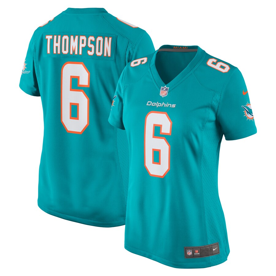 Women's Miami Dolphins Skylar Thompson Nike  Aqua Team Game Jersey - ujerseystore