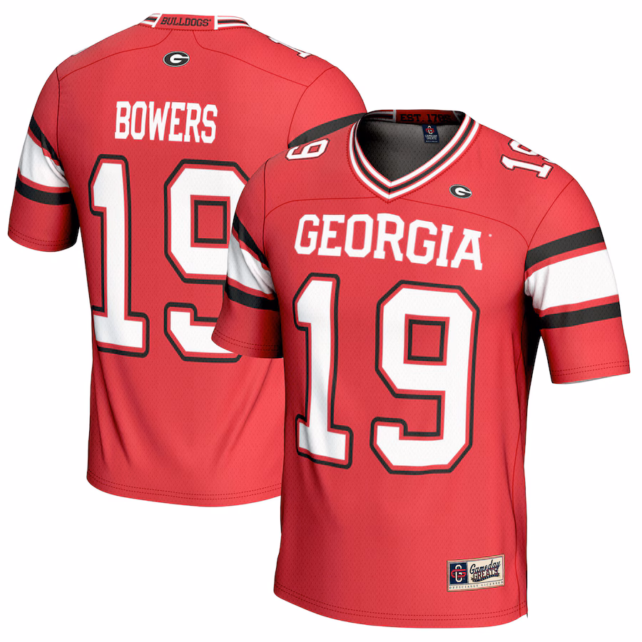 Brock Bowers Georgia Bulldogs GameDay Greats Youth NIL Player Football Jersey - Red - ujerseystore
