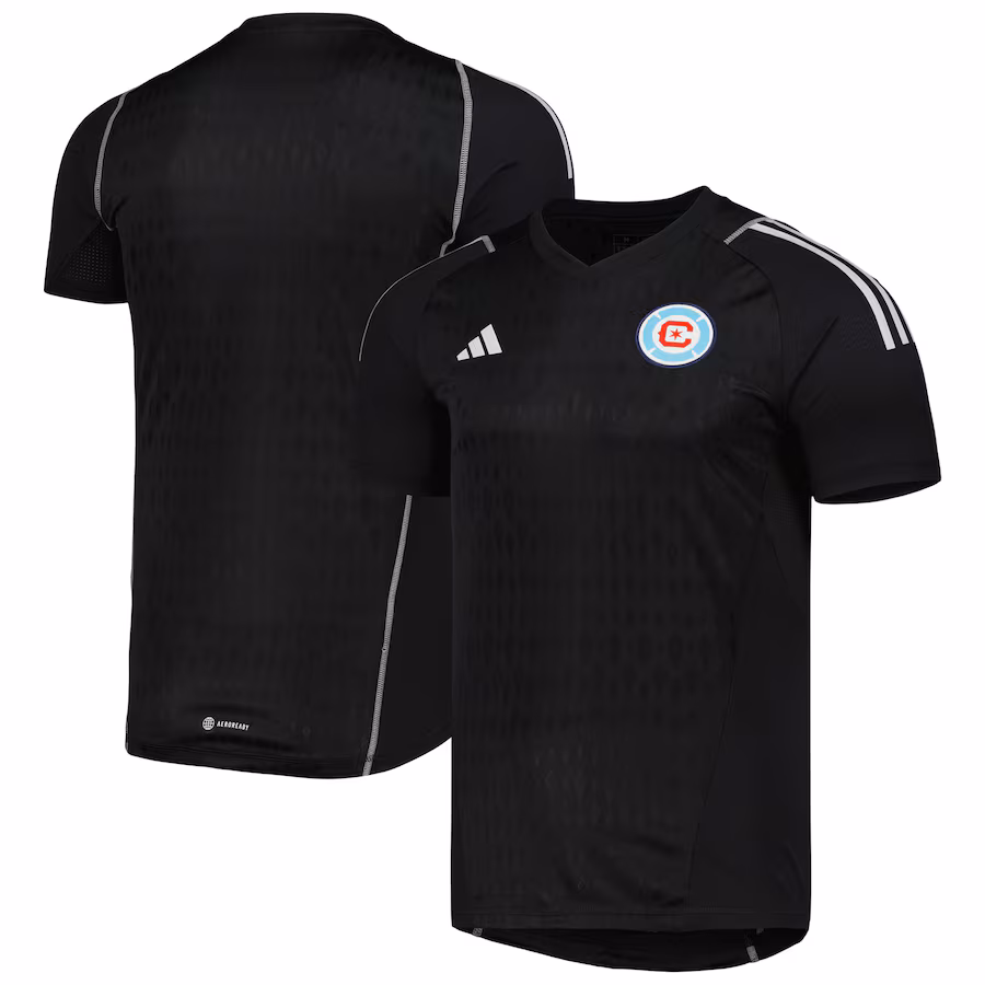 Men's Chicago Fire adidas Black 2023 Replica Goalkeeper Jersey - ujerseystore