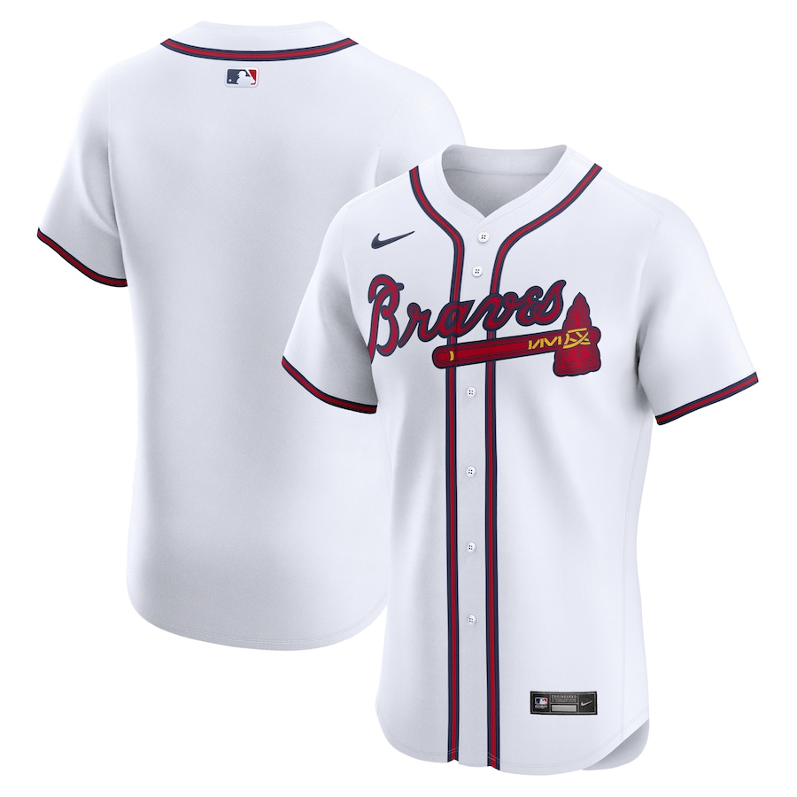 Men's Atlanta Braves Nike White Home Elite Jersey - ujerseystore
