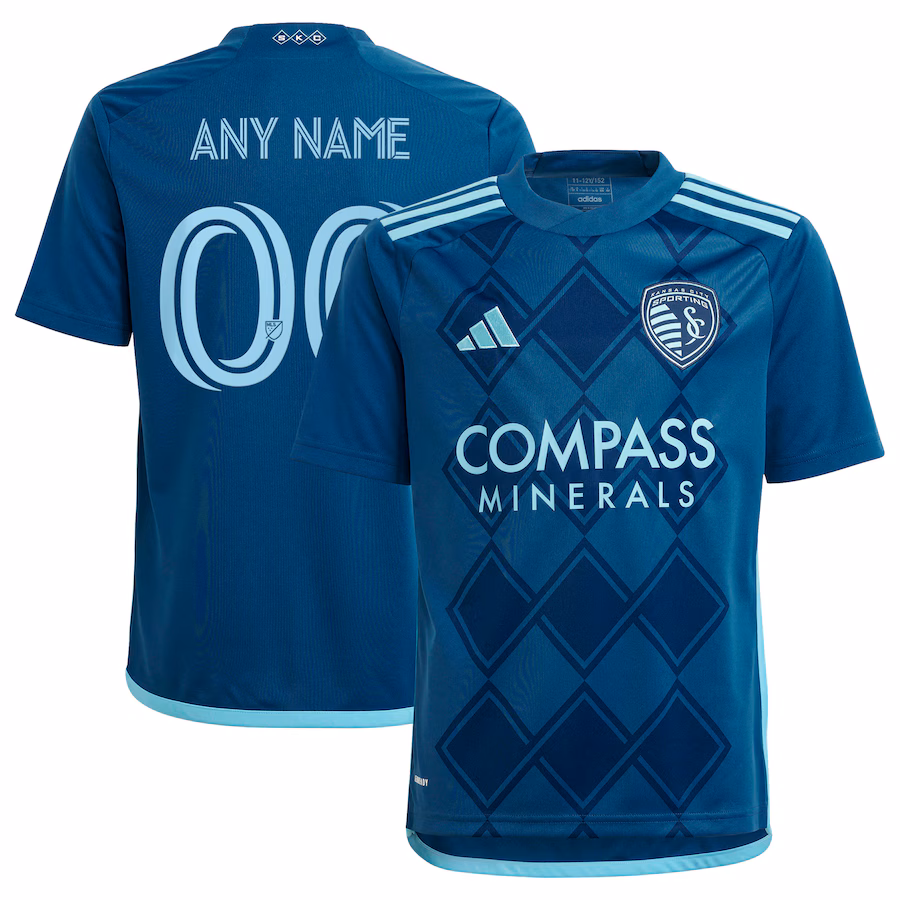 Youth Sporting Kansas City  adidas Navy 2024 Diamonds Our Forever Replica Custom Jersey - ujerseystore