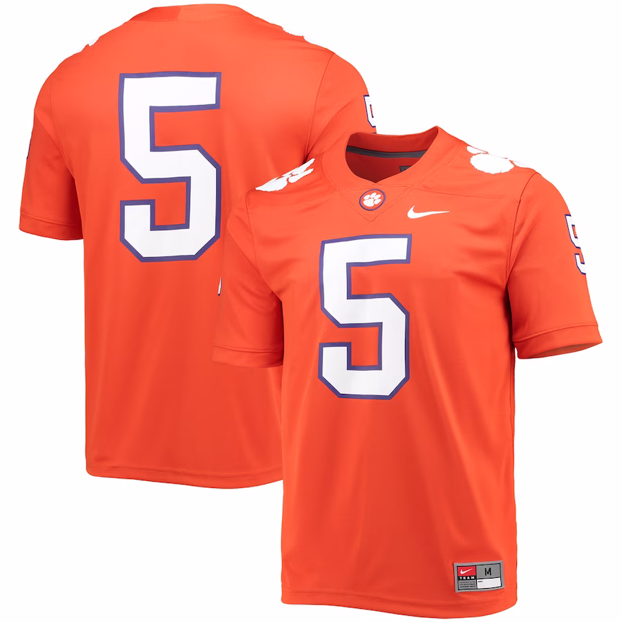 #5 Clemson Tigers Nike Game Jersey - Orange - ujerseystore