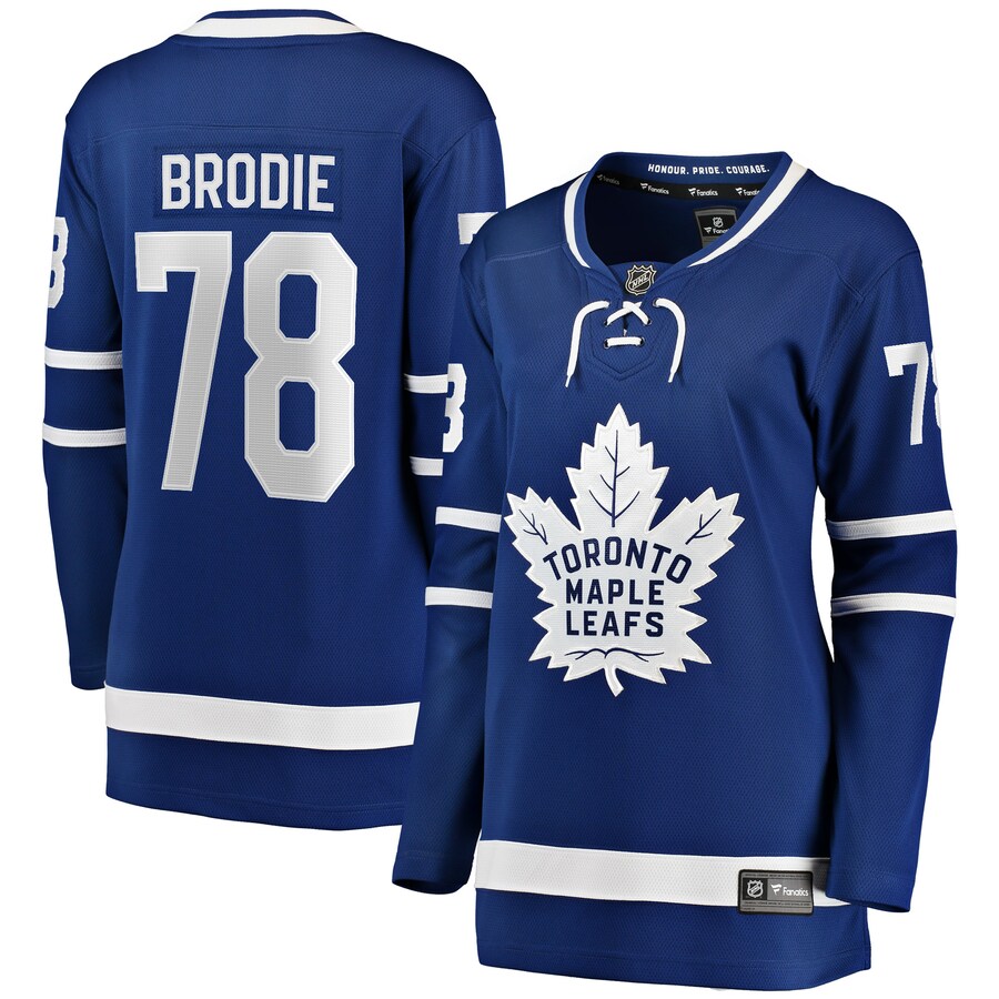 Women's Toronto Maple Leafs TJ Brodie Fanatics Branded Blue Breakaway Player Jersey - ujerseystore