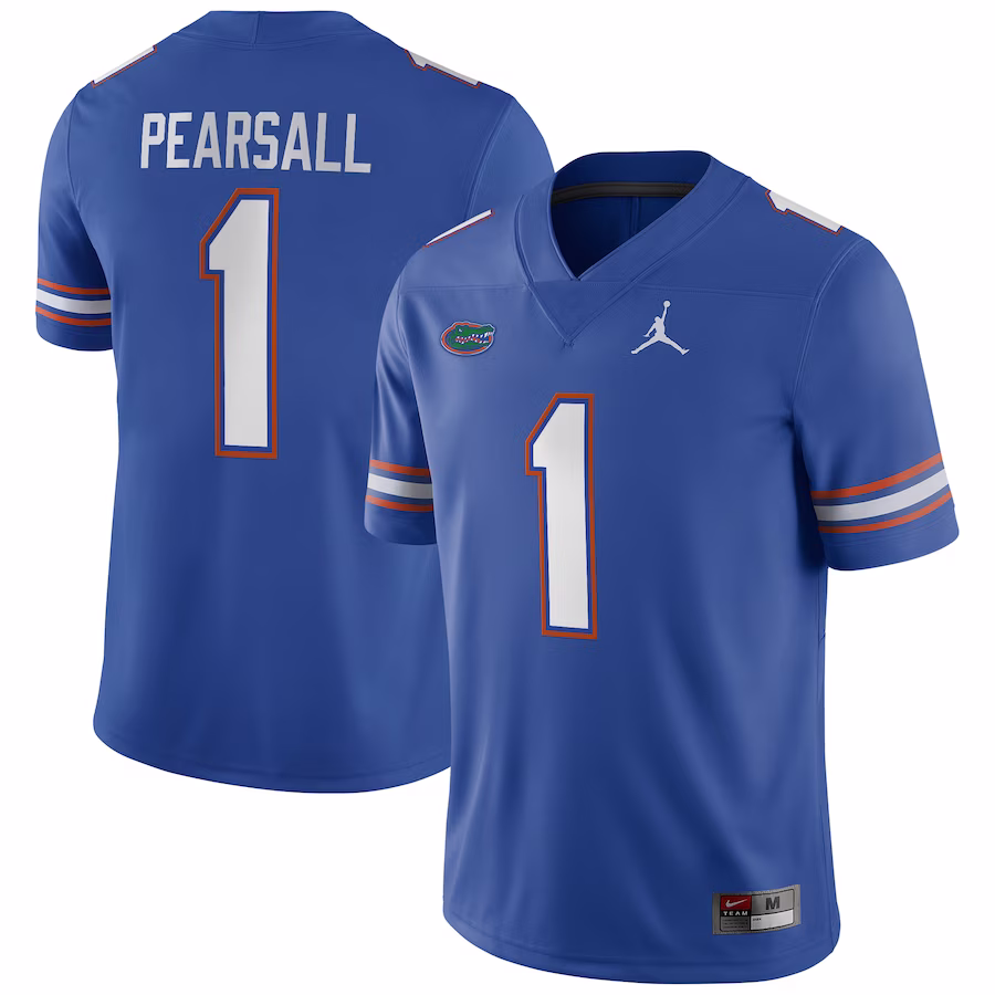 Ricky Pearsall Florida Gators Nike NIL Football Game Jersey - Royal - ujerseystore