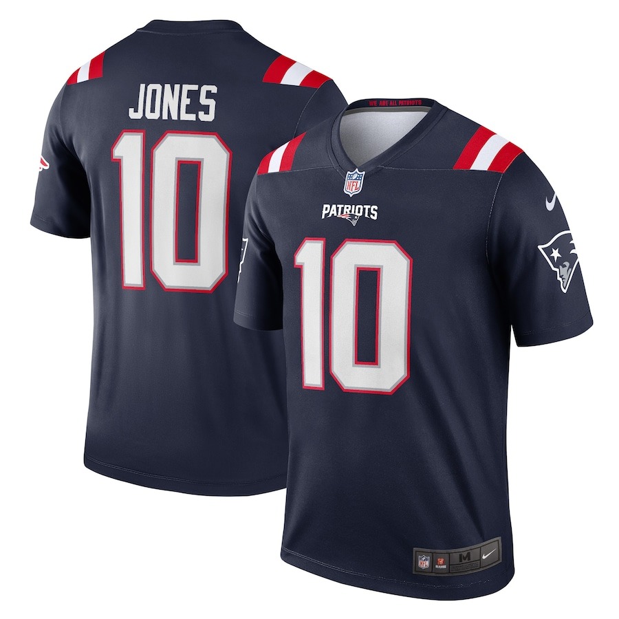 Men's New England Patriots Mac Jones Nike Navy Legend Jersey - ujerseystore