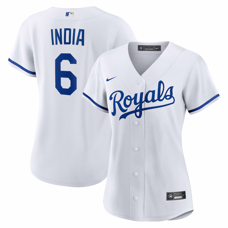 Women's Kansas City Royals Jonathan India Nike White Home Replica Jersey - ujerseystore