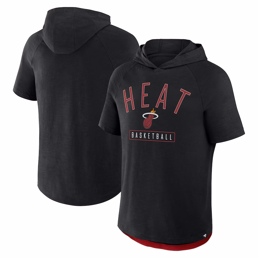 Men's Miami Heat Fanatics Black Pass Legend Hooded T-Shirt - ujerseystore