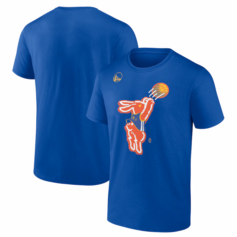 Men's Golden State Warriors  Royal Lunar New Year T-Shirt - ujerseystore