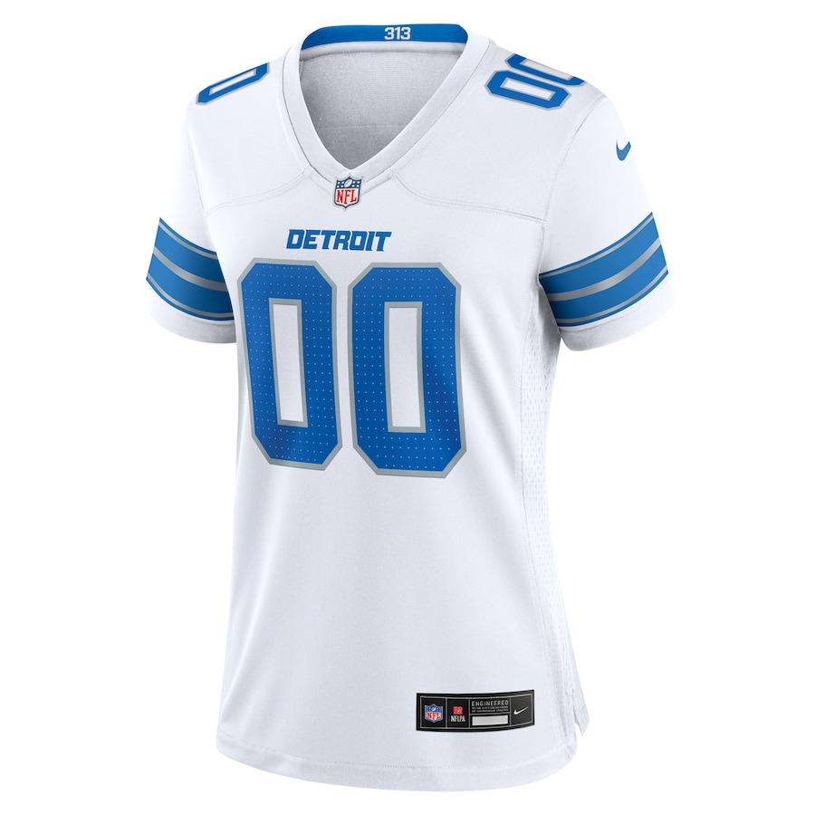 Women's Detroit Lions  Nike White Custom Game Jersey - ujerseystore