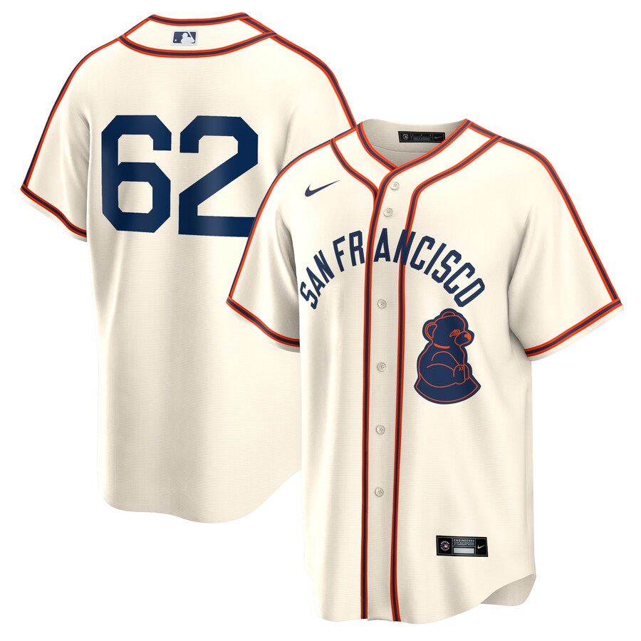 Men's San Francisco Giants Logan Webb Nike Cream 2024 Rickwood Classic Replica Player Jersey - ujerseystore