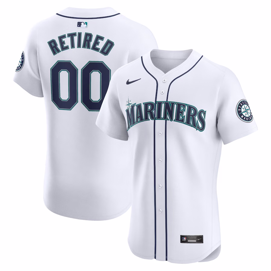 Men's Seattle Mariners Nike White Home Elite Pick-A-Player Retired Roster Jersey - ujerseystore
