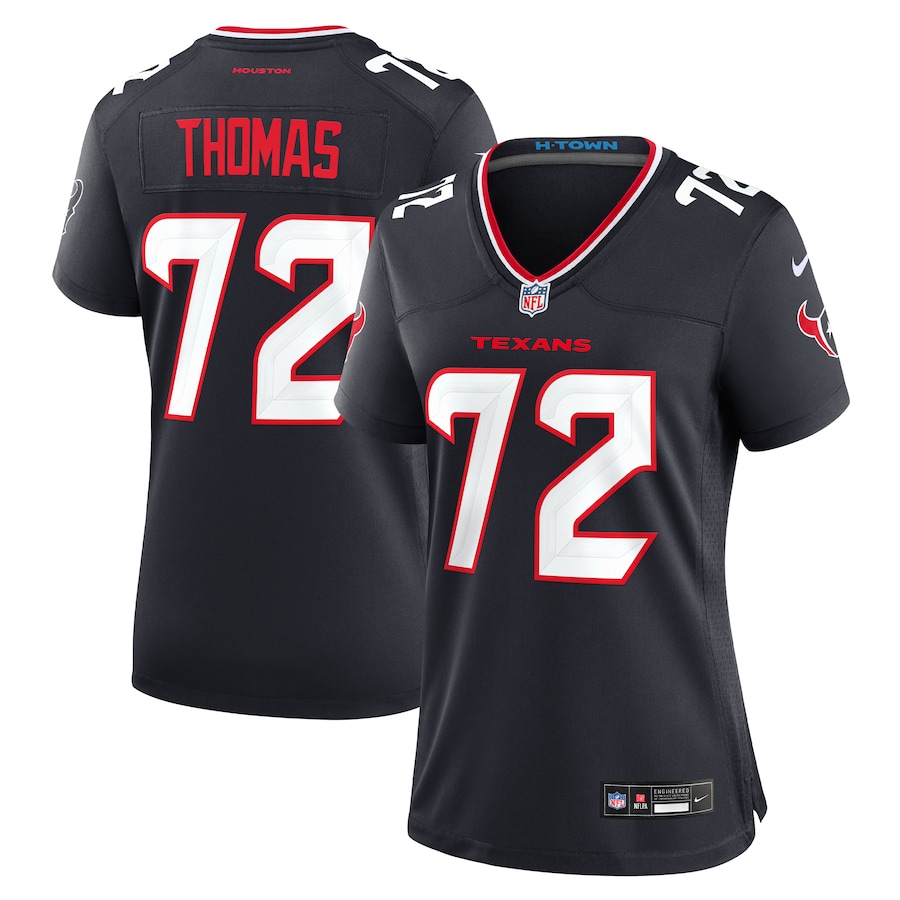 Women's Houston Texans Jaylon Thomas Nike Navy Team Game Jersey - ujerseystore