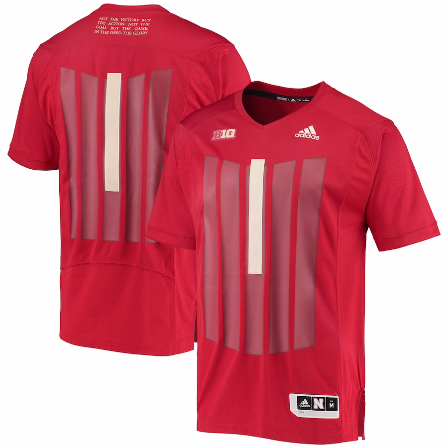 Nebraska Huskers adidas Strategy Baseball Jersey - Scarlet - ujerseystore