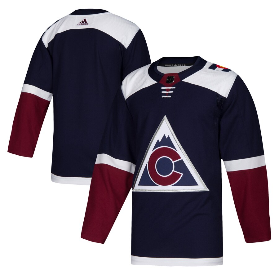 Men's Colorado Avalanche adidas Navy Alternate Authentic Jersey - ujerseystore