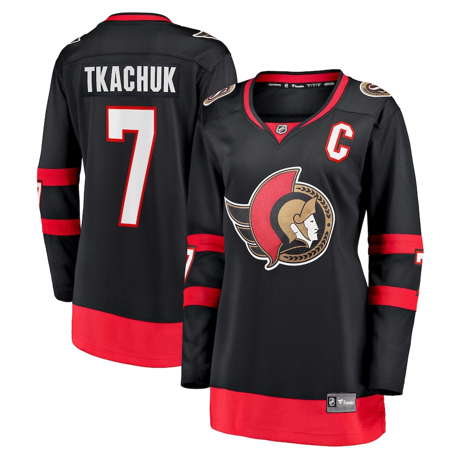 Women's Ottawa Senators Brady Tkachuk Fanatics Black Home Breakaway Player Jersey - ujerseystore